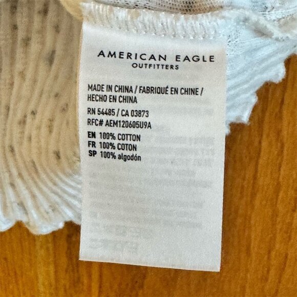 American Eagle Women's Floral Baby Tee Size M Multicolor Casual Summer - Picture 5 of 5